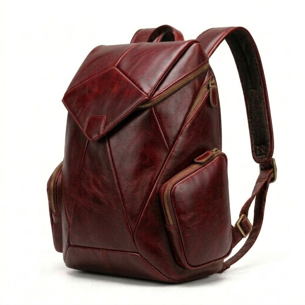 Modern Leather Laptop Backpack for Professionals