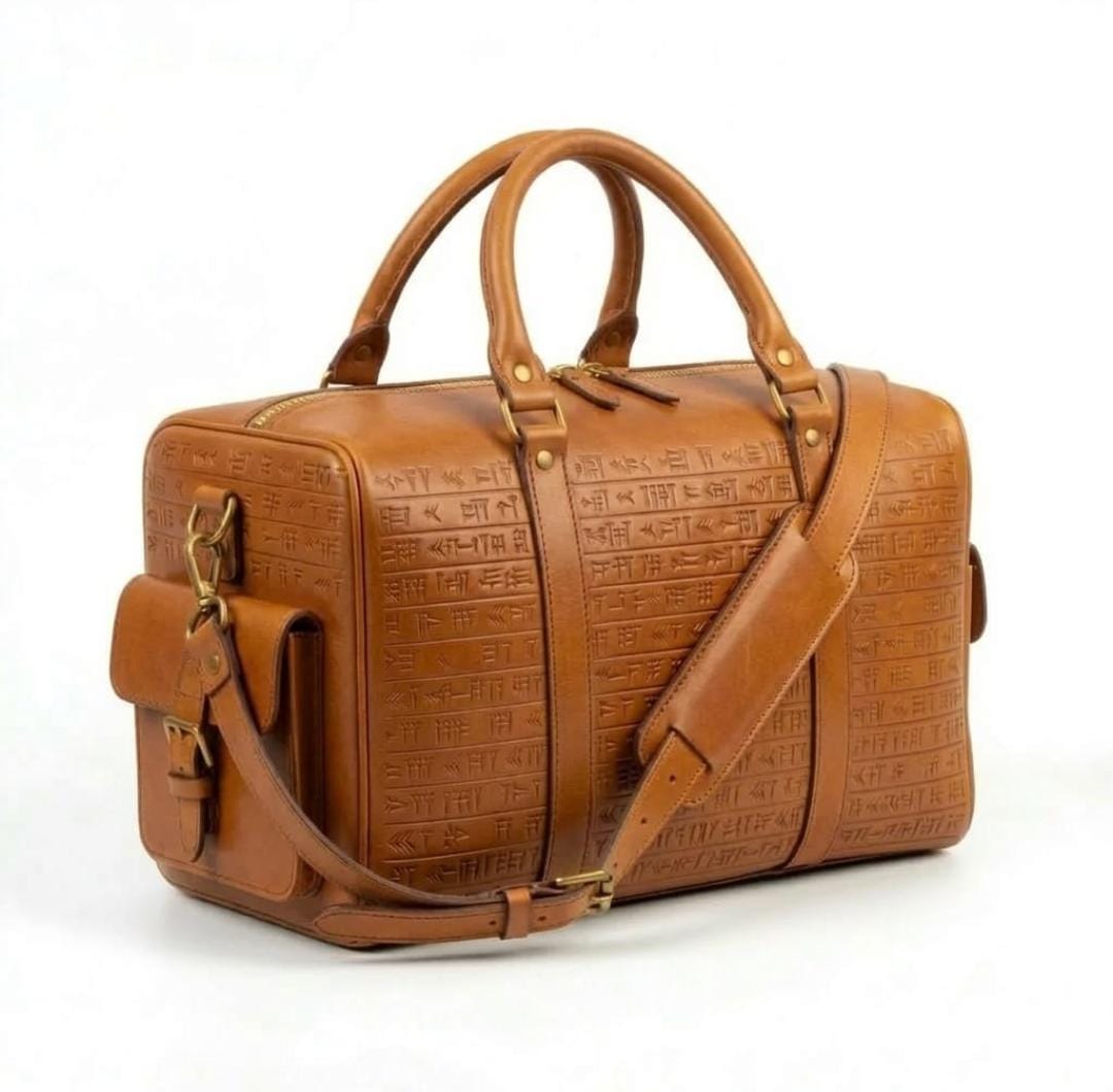 Embossed Leather Travel Bag