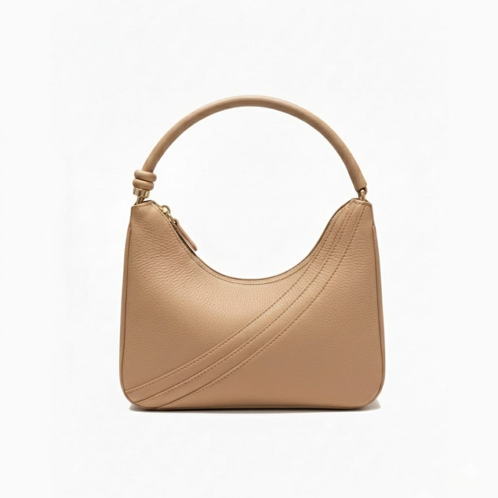 Handmade Minimalist Leather Hobo Bag