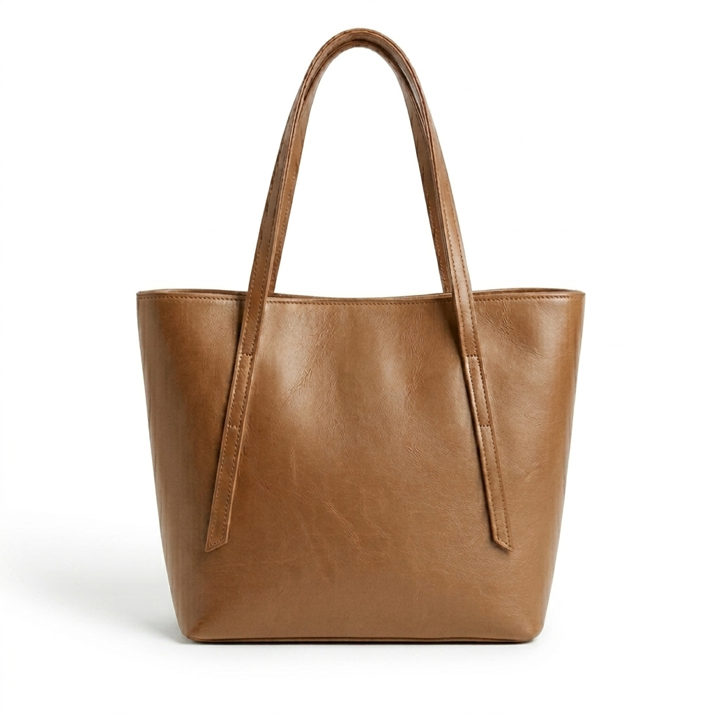 Handmade Tan Leather Tote Bag