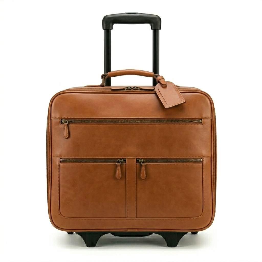 Premium Leather Business Trolley